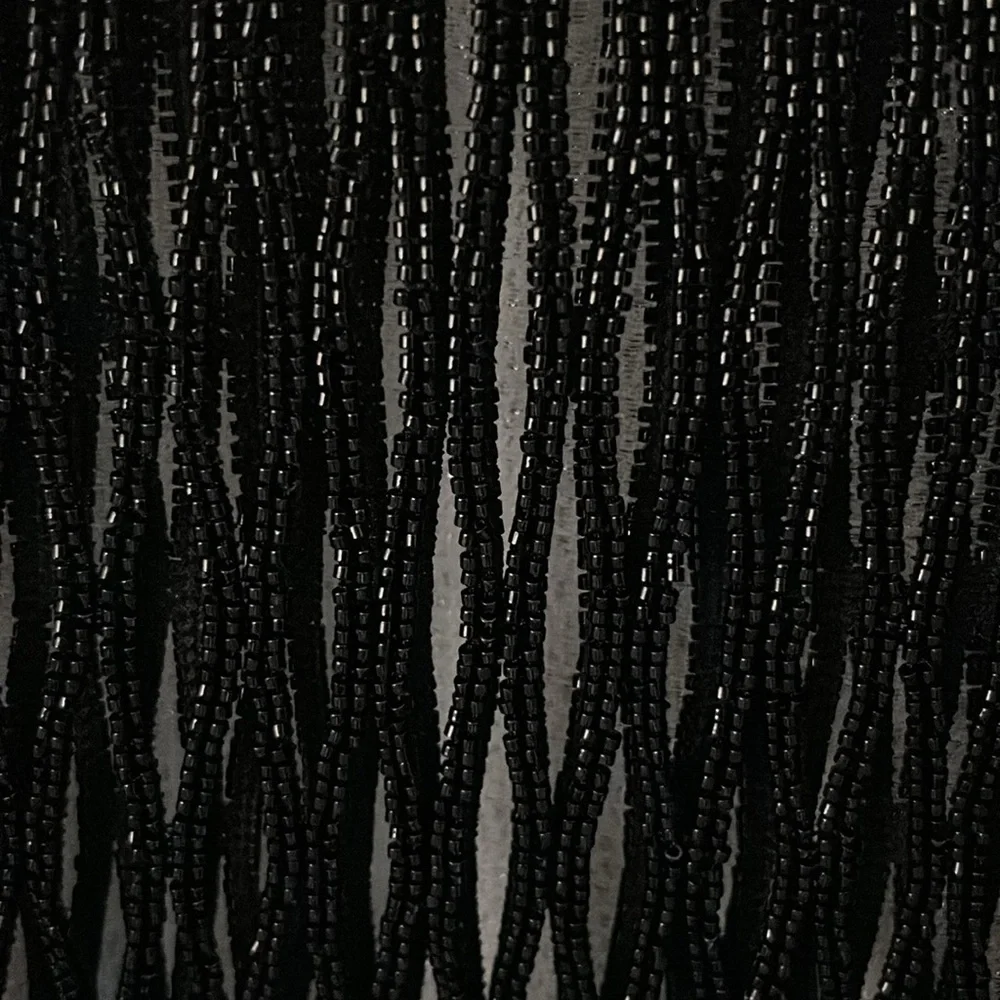 Elegant Black Fringe Skirt - Picture 6 of 12